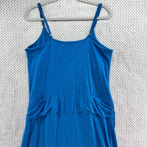 Toad&Co Dress Womens XL Blue Stretch Long Island Maxi Drop Waist Scoop Neck - Picture 6 of 15